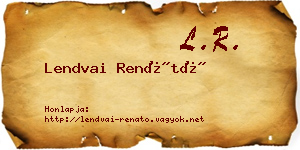 Lendvai Renátó névjegykártya